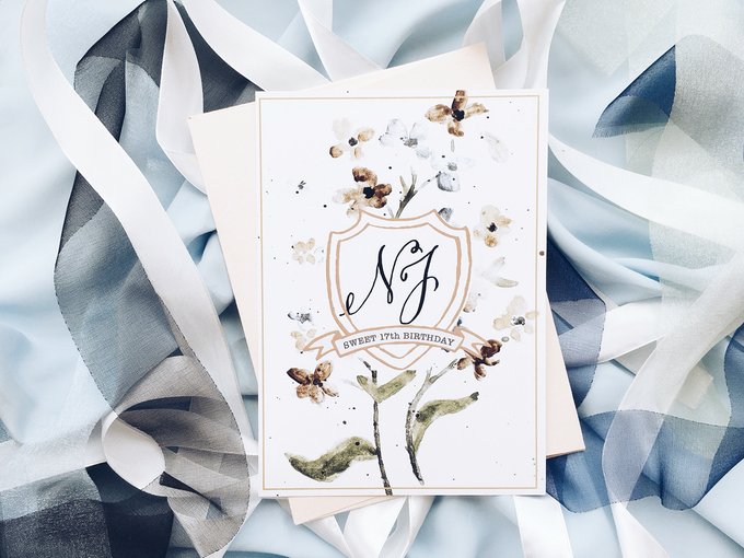 Sweet 17 Botanical Invitation by Meilifluous Calligraphy & Design - 001 Sweet 17 Botanical Invitation by Meilifluous Calligraphy & Design - 001