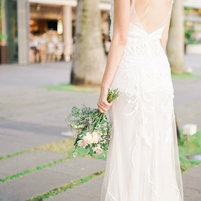 Rustic Peony Prewedding Bouquet by Liz Florals - 003