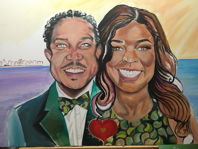 Custom Couple Art by Amber R Taylor Live Art - 002 Custom Couple Art by Amber R Taylor Live Art - 002