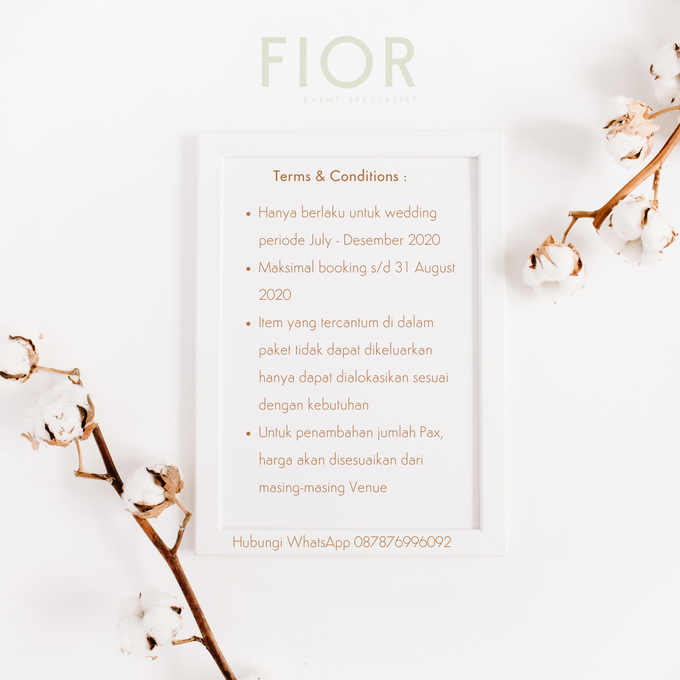 Special Deals Booking Period until 31 August 2020 by FIOR - 009 Special Deals Booking Period until 31 August 2020 by FIOR - 009