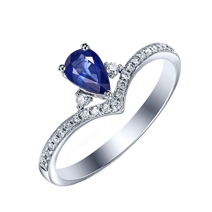 Frozen Blue Tanzanite Engagement Ring TIARIA Bridestory