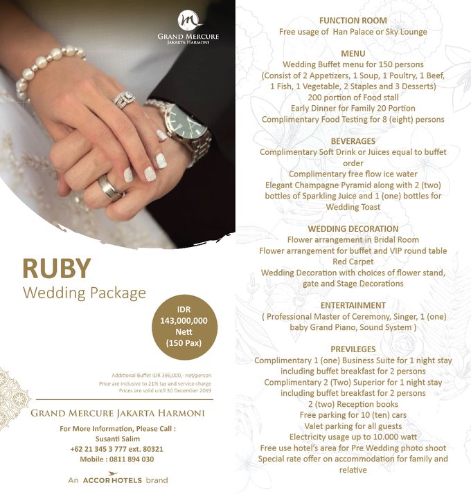 Wedding Package 2019 By Grand Mercure Jakarta Harmoni Bridestory Com Dan ingin membuat perjalanan anda menjadi jauh lebih mudah hotel di malang dan juga kawah ijen. wedding package 2019 by grand mercure