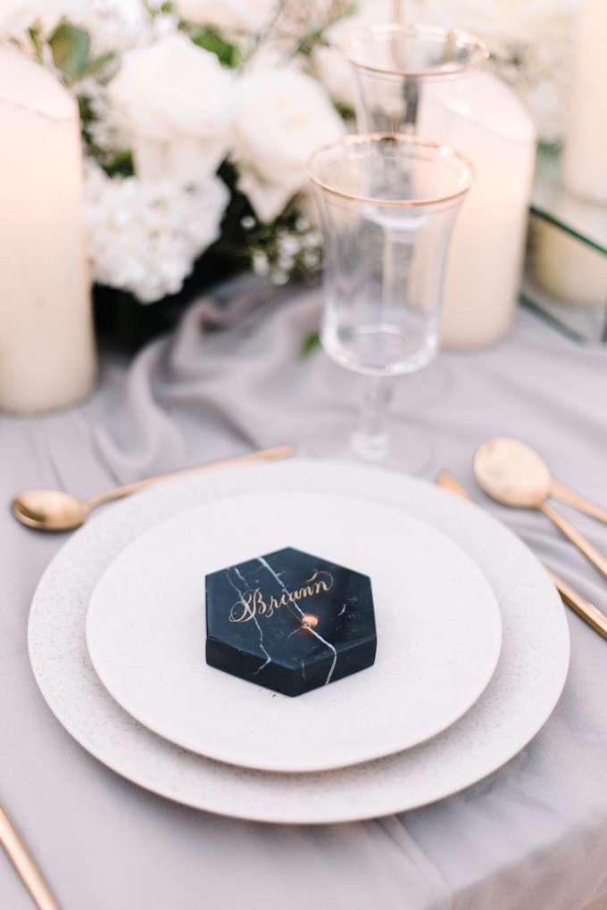 Lettering on marble coaster by Grace and Truly Calligraphy - 002