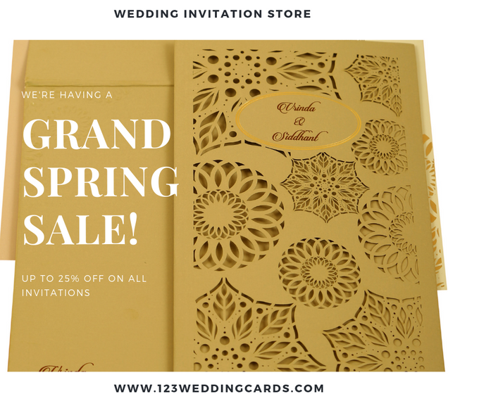 Offer ON CUSTOM WEDDING Indian stationaries by 123WeddingCards - 001