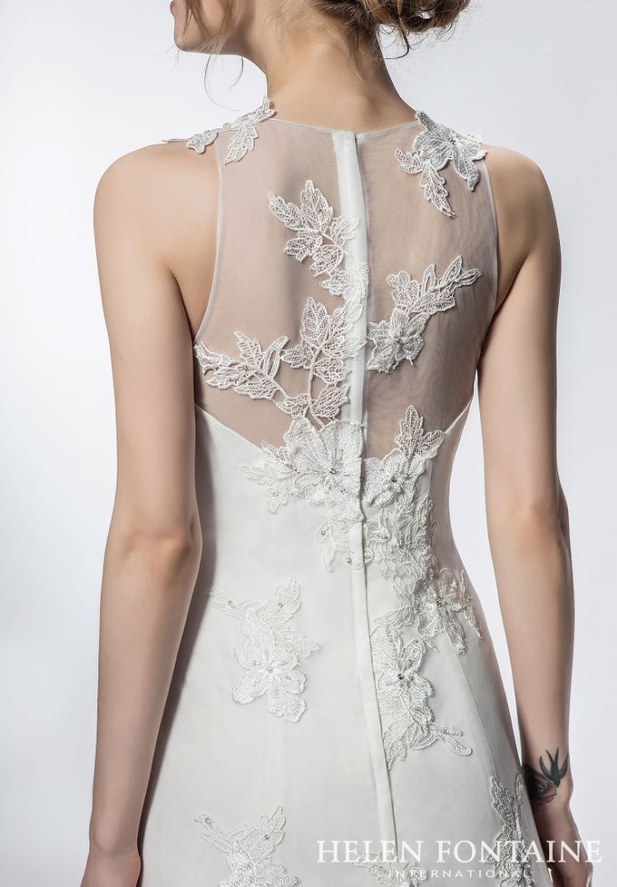 SPRING 2018 - SHEER NECKLINE FIT AND FLARE BRIDAL GOWNS WITH LACE by Emeste Wedding Online Shop - 004 SPRING 2018 - SHEER NECKLINE FIT AND FLARE BRIDAL GOWNS WITH LACE by Emeste Wedding Online Shop - 004