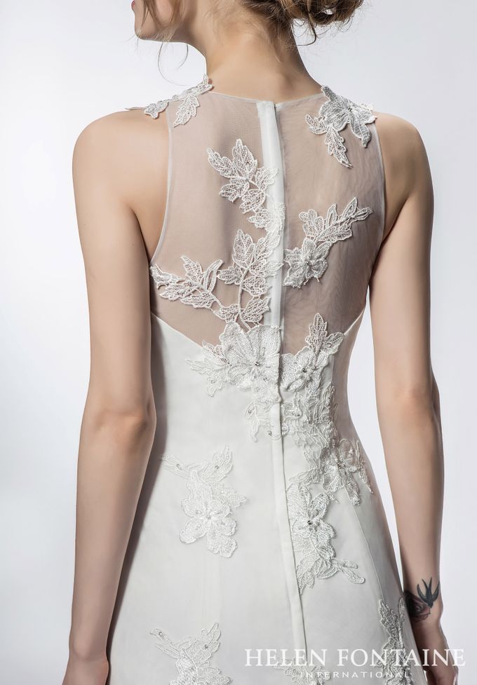 SPRING 2018 - SHEER NECKLINE FIT AND FLARE BRIDAL GOWNS WITH LACE by Emeste Wedding Online Shop - 004