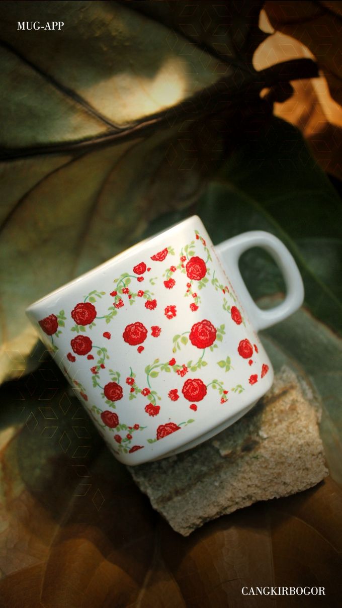 Mug Kotak Full Flowers by Mug-App Wedding Souvenir - 004 Mug Kotak Full Flowers by Mug-App Wedding Souvenir - 004