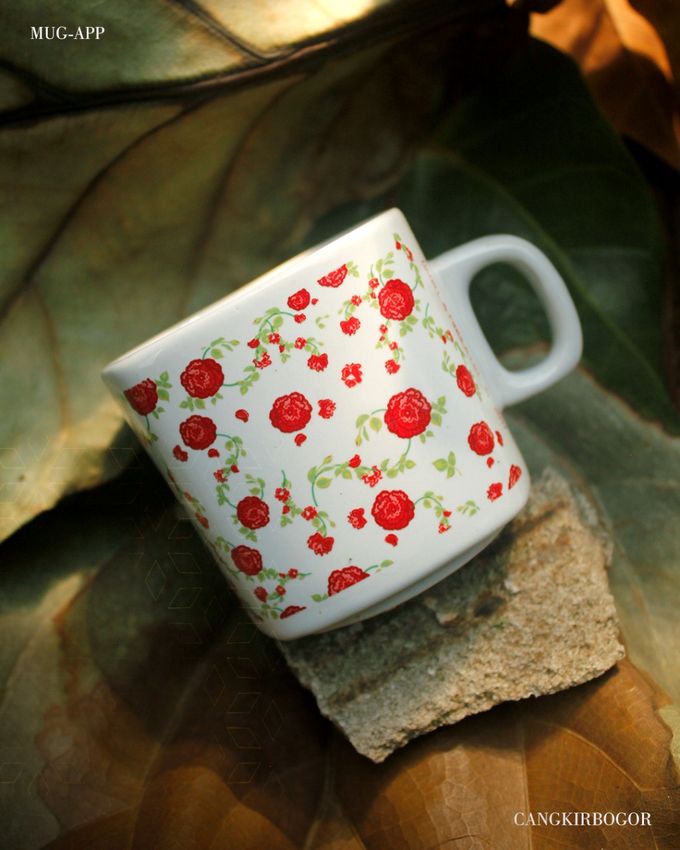 Mug Kotak Full Flowers by Mug-App Wedding Souvenir - 003 Mug Kotak Full Flowers by Mug-App Wedding Souvenir - 003