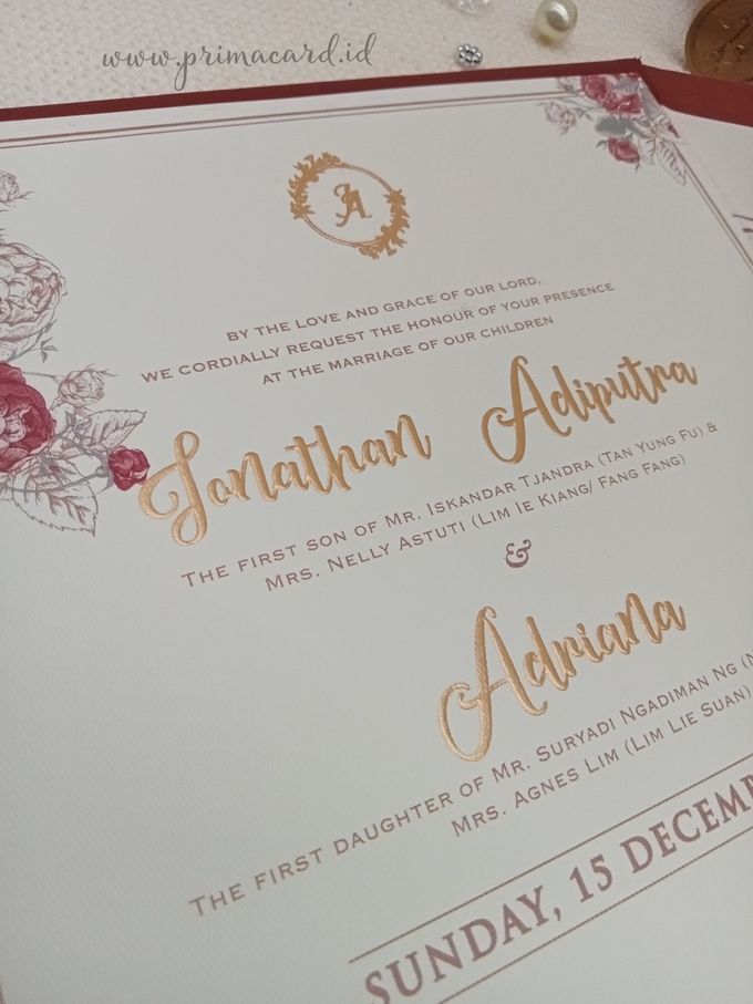 Wedding Invitation Of Jonathan Adriana by Prima Card - 003 Wedding Invitation Of Jonathan Adriana by Prima Card - 003