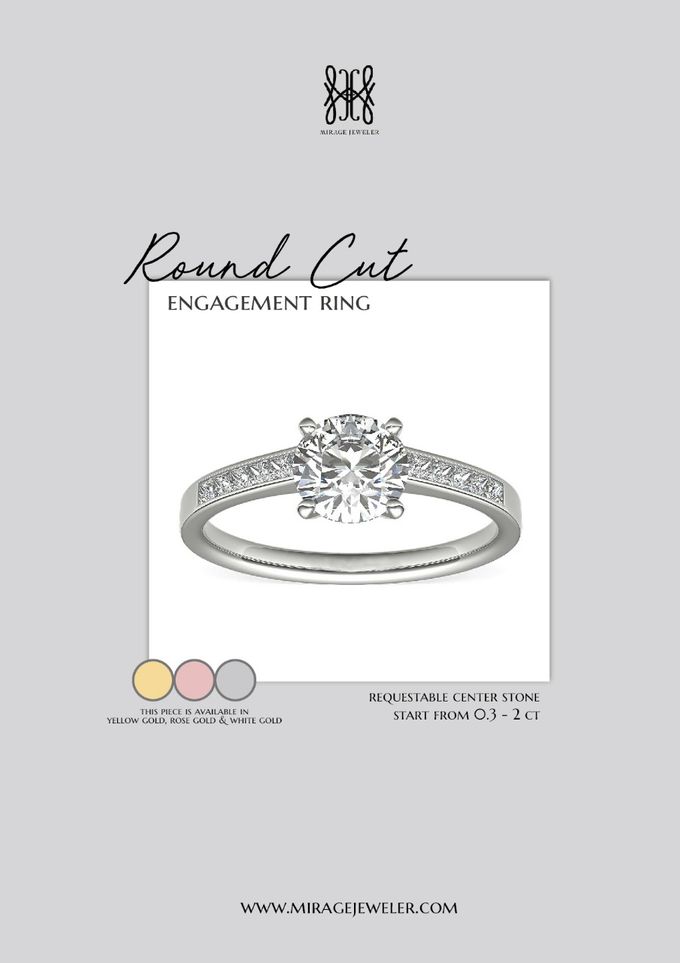 ROUND Center Engagement Ring by Mirage Jeweler - 014 ROUND Center Engagement Ring by Mirage Jeweler - 014