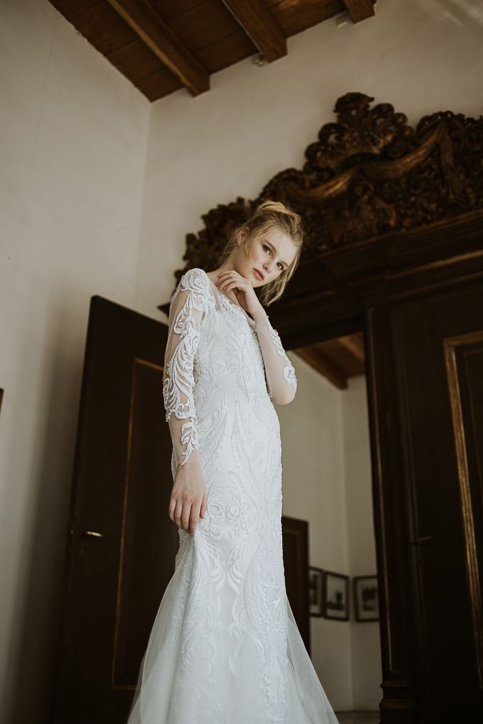 Amandier Lace White dress by Espoir Studio | Bridestory.com