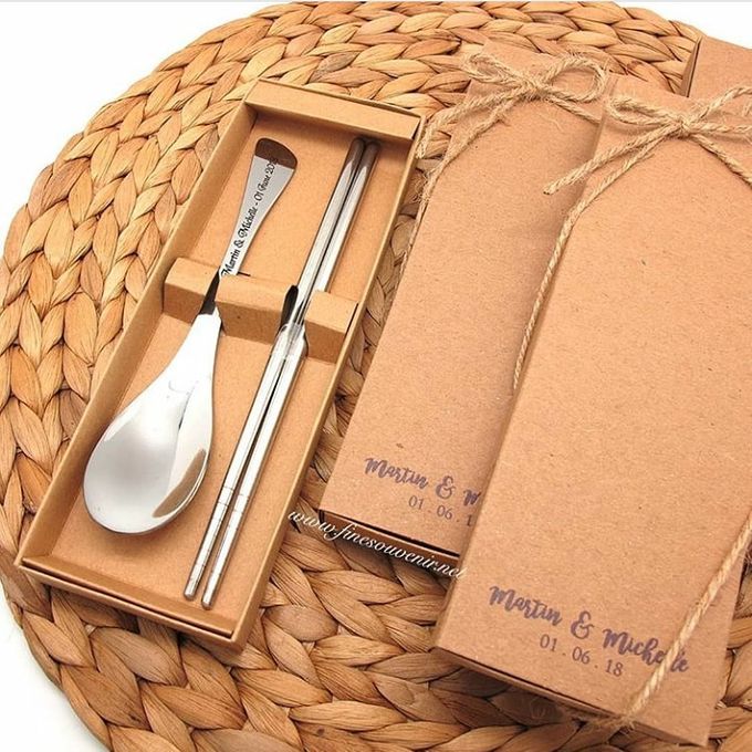 Spoon&Chopstick In Personalised Box by Fine Souvenir - 001