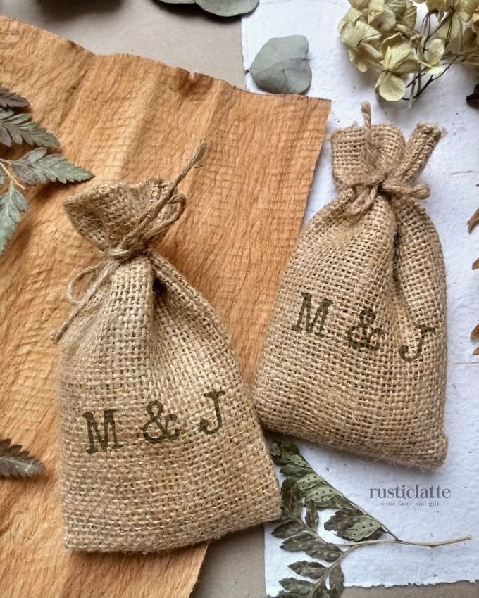 Burlap Pouch Rusticlatte Bridestory