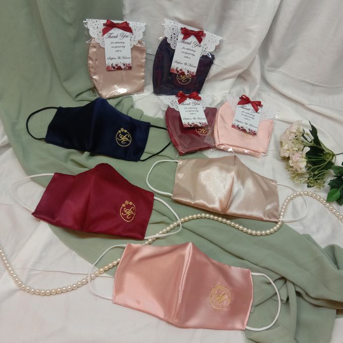 Embroidery Satin Face Mask by Marvala Souvenir - 003 Embroidery Satin Face Mask by Marvala Souvenir - 003