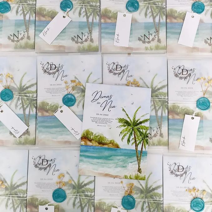 Undangan Pernikahan Hardcover Tema Beach Pantai by cewe.art - 002 Undangan Pernikahan Hardcover Tema Beach Pantai by cewe.art - 002