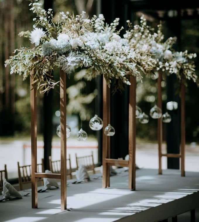 Bluish Grey Decor At Cerita Rasa Maurustic Bridestory