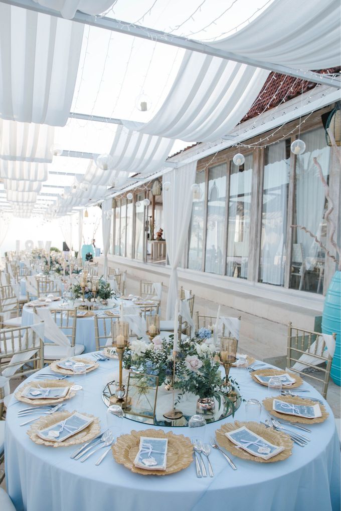 Charming Airy-blue Clifftop Wedding at Sunset Plenilunio Bali by Silverdust Decoration - 002