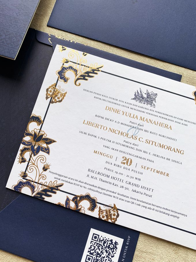 Blue Heritage by Trouvaille Invitation - 007 Blue Heritage by Trouvaille Invitation - 007
