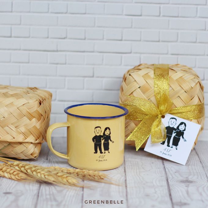 Wedding Of Ardy & Tria - Mug Enamel by Greenbelle Souvenir - 003 Wedding Of Ardy & Tria - Mug Enamel by Greenbelle Souvenir - 003