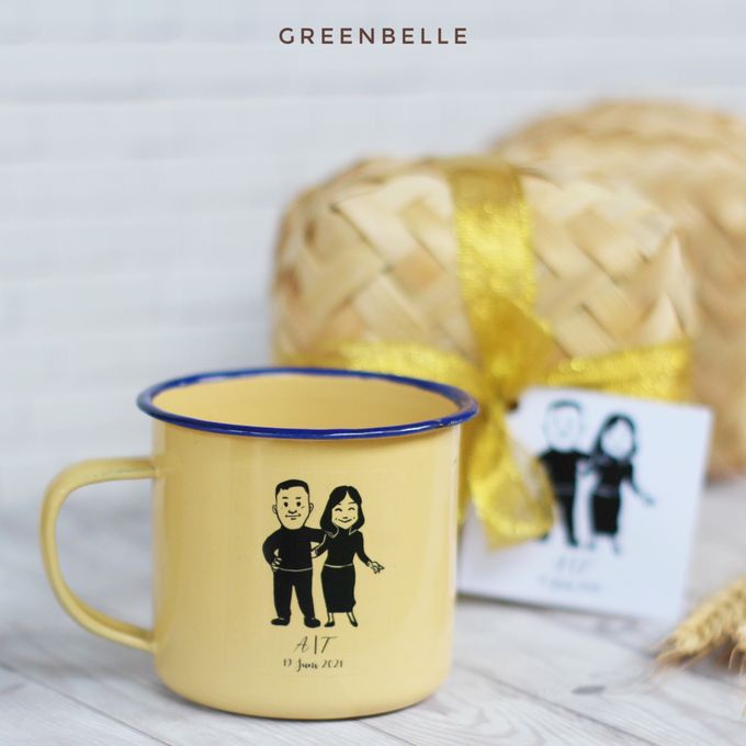 Wedding Of Ardy & Tria - Mug Enamel by Greenbelle Souvenir - 002 Wedding Of Ardy & Tria - Mug Enamel by Greenbelle Souvenir - 002