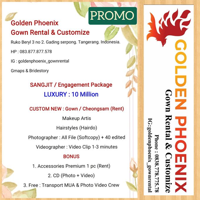 Pricelist (Daftar Harga) by Golden Phoenix Rent Gown - 002 Pricelist (Daftar Harga) by Golden Phoenix Rent Gown - 002