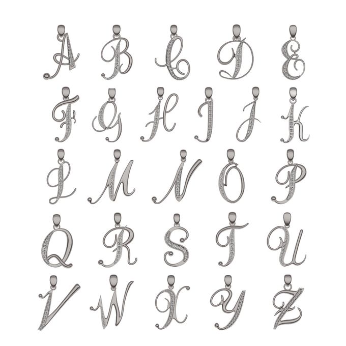 Alphabet Diamond Pendant by Mirage Jeweler - 003 Alphabet Diamond Pendant by Mirage Jeweler - 003