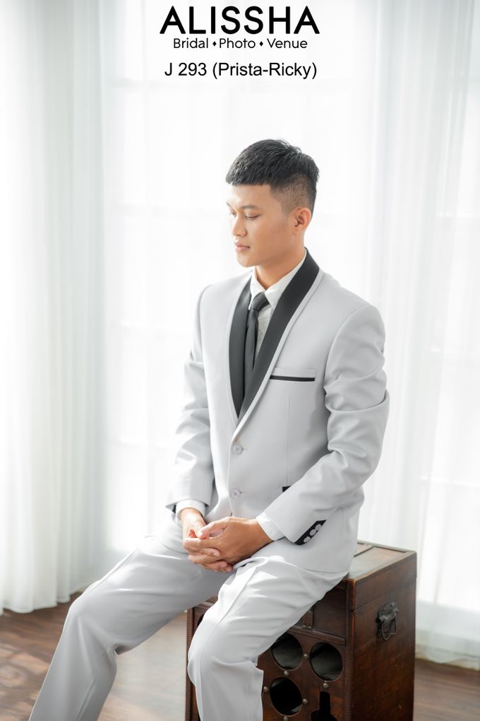 Men Suit Grey 5C & White 9A by Alissha Bride - 027 Men Suit Grey 5C & White 9A by Alissha Bride - 027