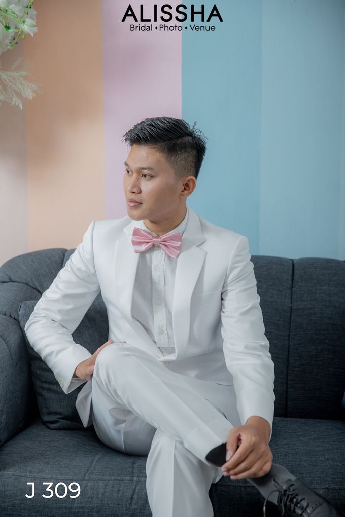 Men Suit Grey 5C & White 9A by Alissha Bride - 020 Men Suit Grey 5C & White 9A by Alissha Bride - 020