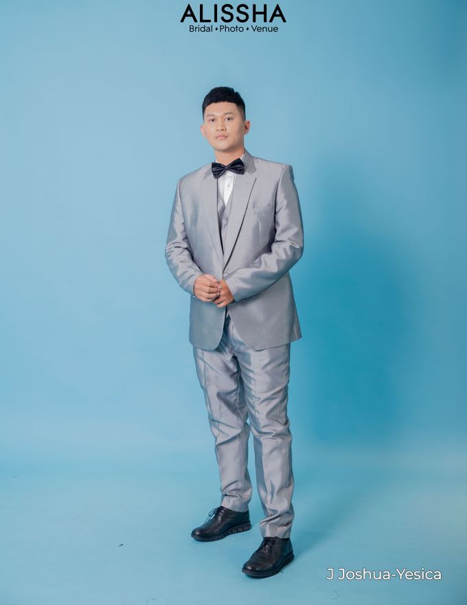 Men Suit Grey 5C & White 9A by Alissha Bride - 011 Men Suit Grey 5C & White 9A by Alissha Bride - 011