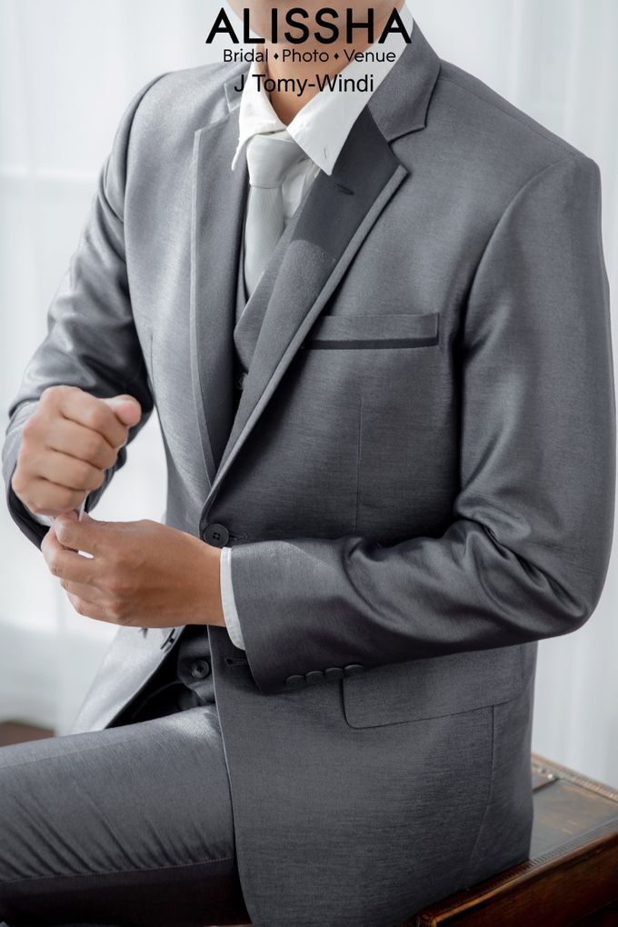 Men Suit Grey 5C & White 9A by Alissha Bride - 014 Men Suit Grey 5C & White 9A by Alissha Bride - 014