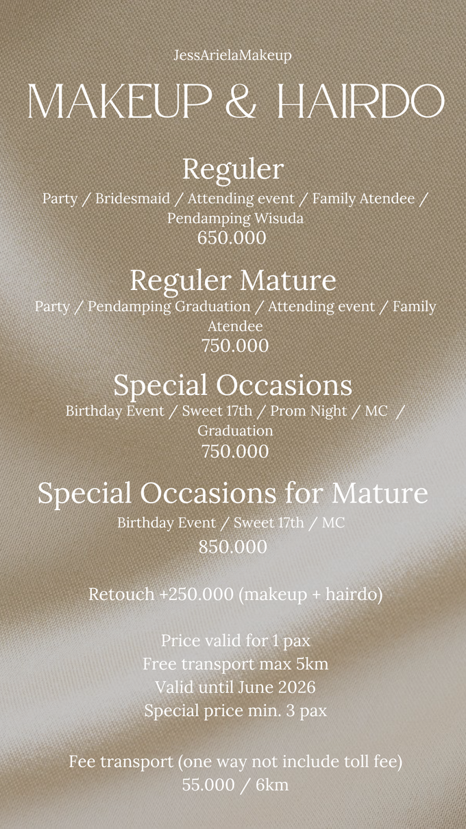 NEW PRICELIST by JessAriela Mua - 006