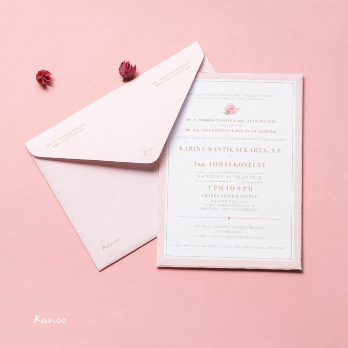 Wedding Invitation Pastel Pink by Kanoo Paper & Gift - 003 Wedding Invitation Pastel Pink by Kanoo Paper & Gift - 003