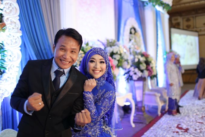 Kebaya Resepsi Muslimah Blue Elektrik Sukma & Alfin by LAKSMI 0817 0370 7670 by LAKSMI - Kebaya Muslimah & Islamic Bride - 007