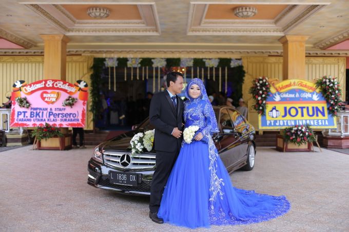 Kebaya Resepsi Muslimah Blue Elektrik Sukma & Alfin by LAKSMI 0817 0370 7670 by LAKSMI - Kebaya Muslimah & Islamic Bride - 003