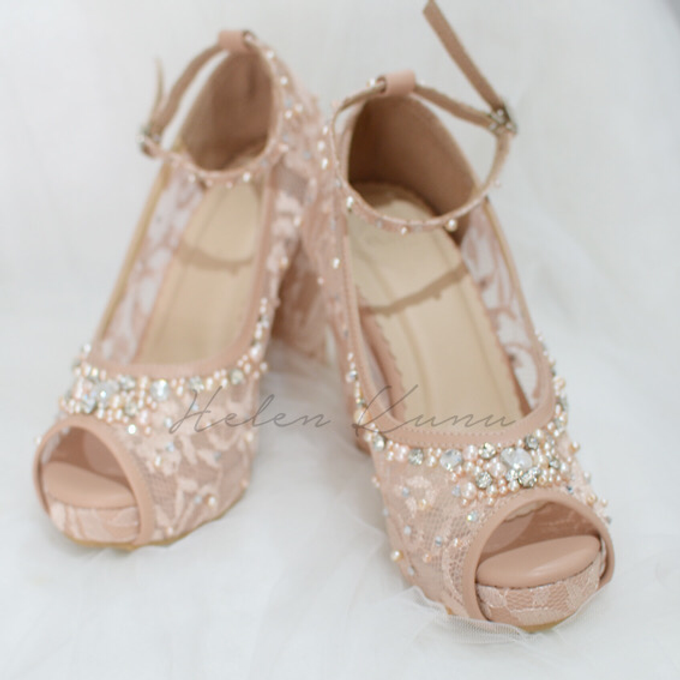 Audelia Cream wedding shoes by Helen Kunu by Kunu Looks - 001 Audelia Cream wedding shoes by Helen Kunu by Kunu Looks - 001