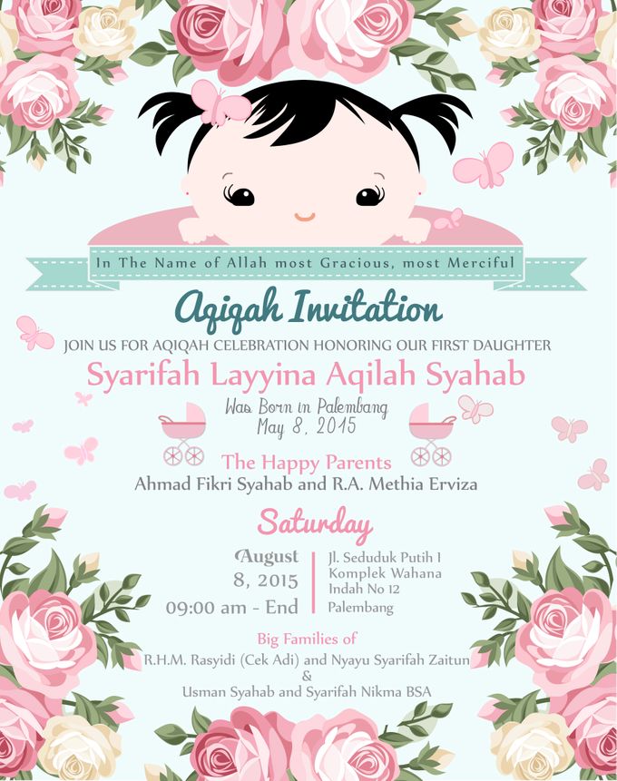 Invitation Card Aqiqah Gallery - Invitation Sample And 