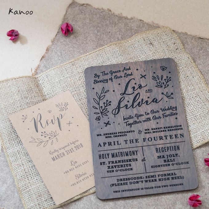 Wedding Invitation - Wood in Summer by Kanoo Paper & Gift - 003 Wedding Invitation - Wood in Summer by Kanoo Paper & Gift - 003
