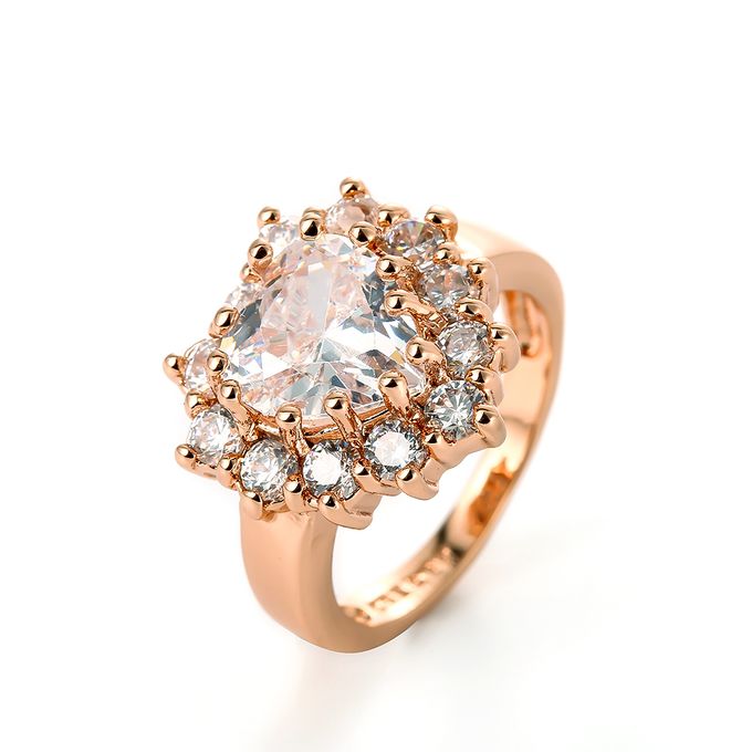 TIARIA Diamond Heart Ring Perhiasan Emas Cincin Berlian by TIARIA - 001 TIARIA Diamond Heart Ring Perhiasan Emas Cincin Berlian by TIARIA - 001