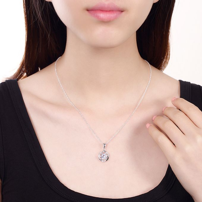 Spiral Diamond Necklace TIARIA Bridestory