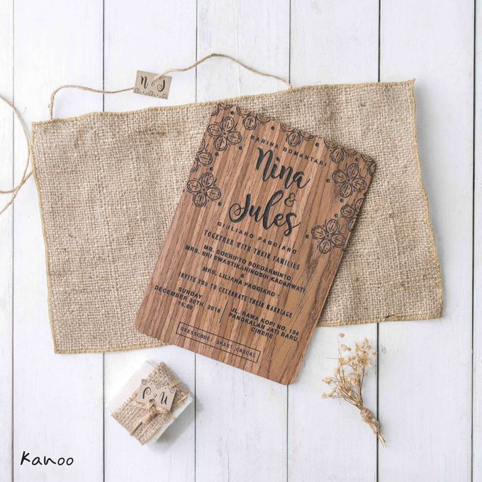 Wedding Invitation - Wood by Kanoo Paper & Gift - 003 Wedding Invitation - Wood by Kanoo Paper & Gift - 003