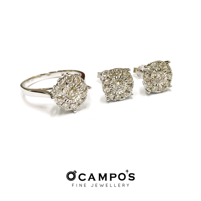 Diamond Set (Ring & Earrings) by Ocampo’s Fine Jewellery - 013 Diamond Set (Ring & Earrings) by Ocampo’s Fine Jewellery - 013