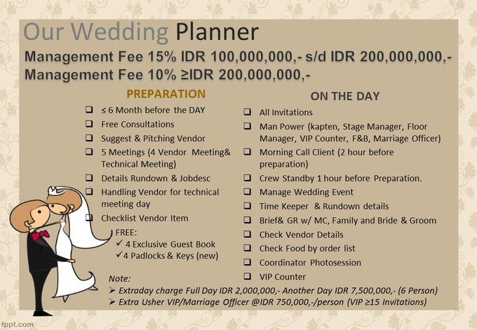 Pricelist The Organizer 2020 by Our Wedding & Event Organizer - 002 Pricelist The Organizer 2020 by Our Wedding & Event Organizer - 002