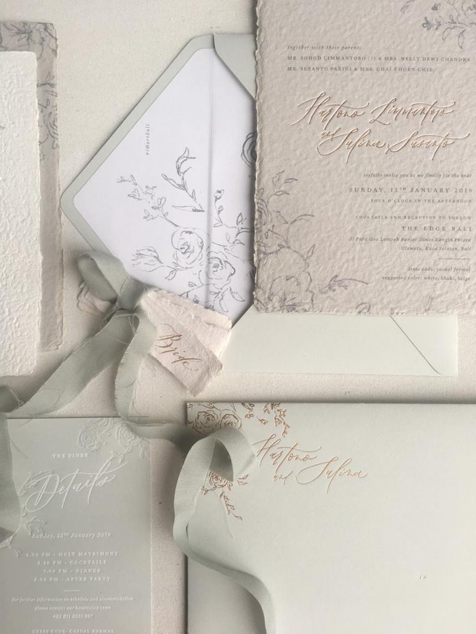 Dreamy deckle edge by Pensée invitation & stationery - 001