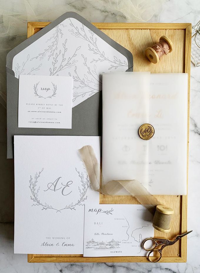 Minimalist Grey by Trouvaille Invitation - 001 Minimalist Grey by Trouvaille Invitation - 001