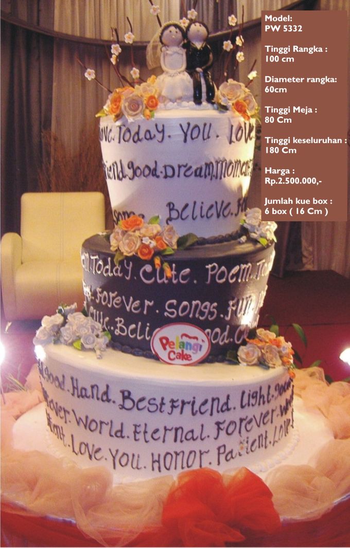 Wedding Cake 3 Tiers by Pelangi Cake - 016 Wedding Cake 3 Tiers by Pelangi Cake - 016