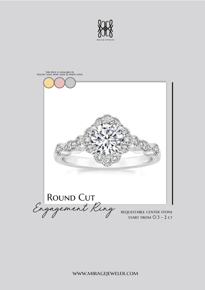 ROUND Center Engagement Ring by Mirage Jeweler - 004 ROUND Center Engagement Ring by Mirage Jeweler - 004