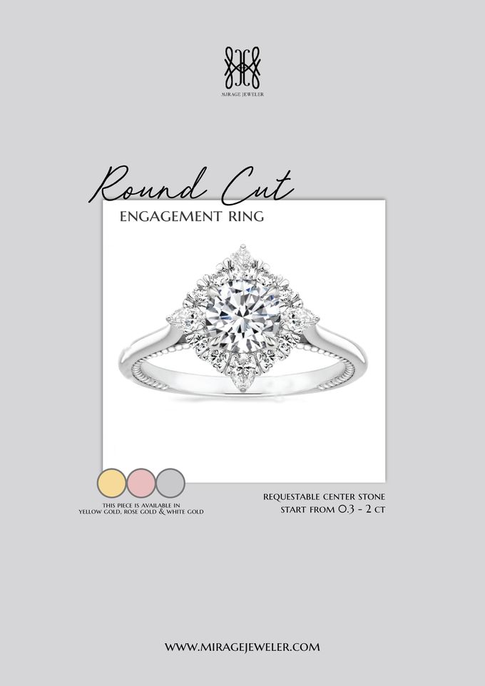 ROUND Center Engagement Ring by Mirage Jeweler - 013 ROUND Center Engagement Ring by Mirage Jeweler - 013