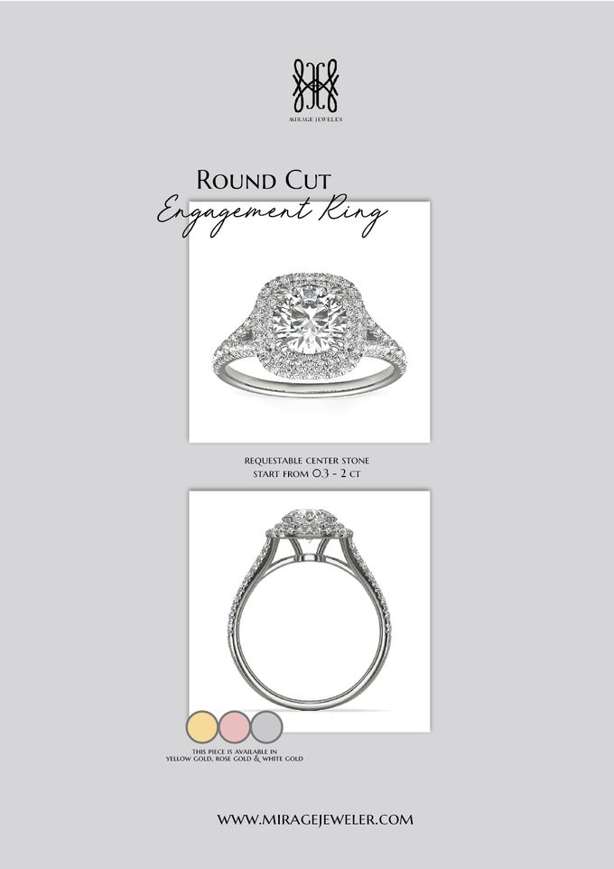 ROUND Center Engagement Ring by Mirage Jeweler - 005 ROUND Center Engagement Ring by Mirage Jeweler - 005