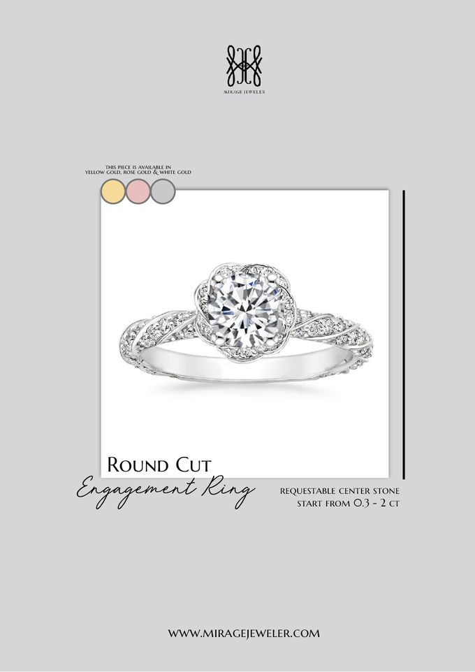 ROUND Center Engagement Ring by Mirage Jeweler - 007 ROUND Center Engagement Ring by Mirage Jeweler - 007