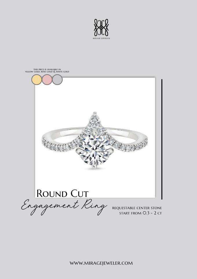 ROUND Center Engagement Ring by Mirage Jeweler - 006 ROUND Center Engagement Ring by Mirage Jeweler - 006